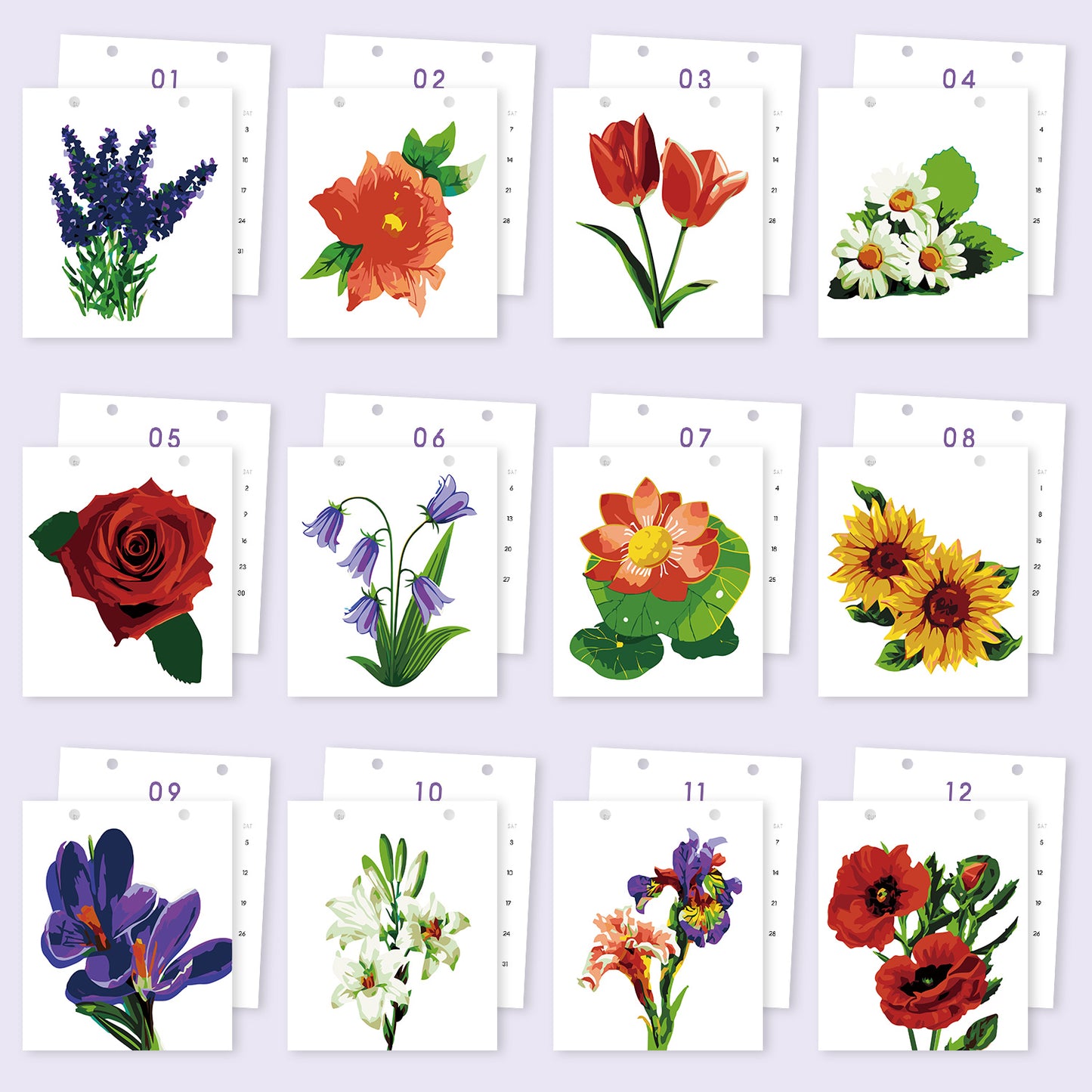 Flower Series-Calendar