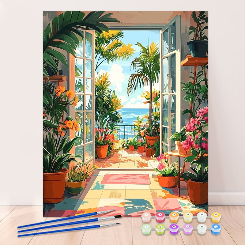 Sun-drenched garden - Paint by Numbers