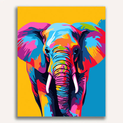 Colorful Elephants Paint by Numbers