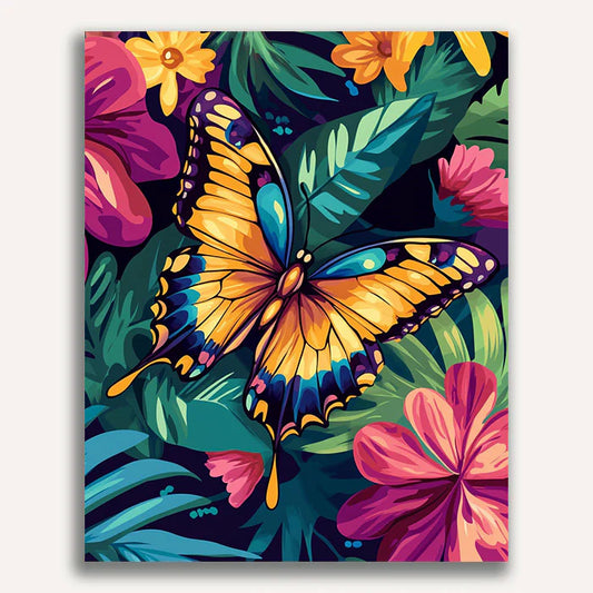 Fluttering Blooms Paint by Numbers #35