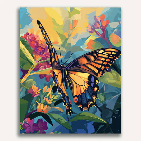 Fluttering Blooms Paint by Numbers #41