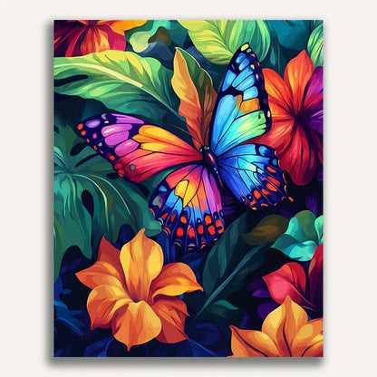 Fluttering Blooms Paint by Numbers #27