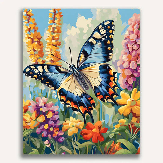 Fluttering Blooms Paint by Numbers #31