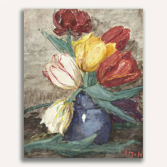 Tulips in a Vase Paint by Numbers