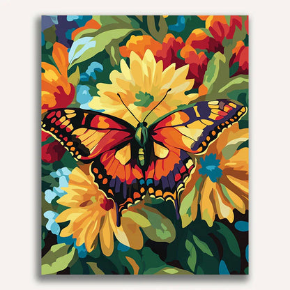 Fluttering Blooms Paint by Numbers #39