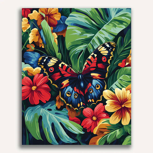 Fluttering Blooms Paint by Numbers #36