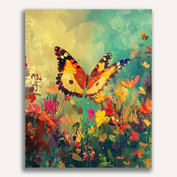 Fluttering Blooms Paint by Numbers #26