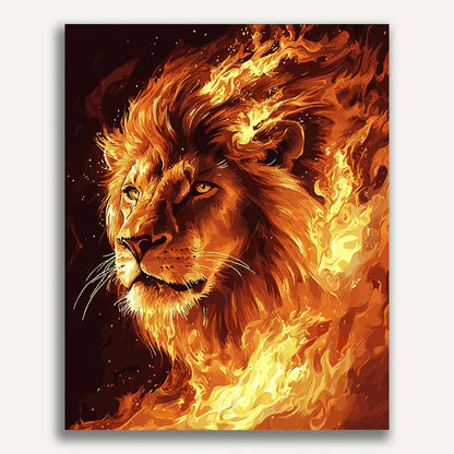 Burning Lion Paint by Numbers