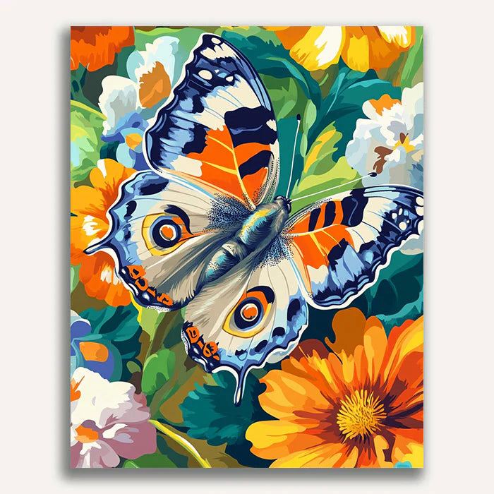 Fluttering Blooms Paint by Numbers #22