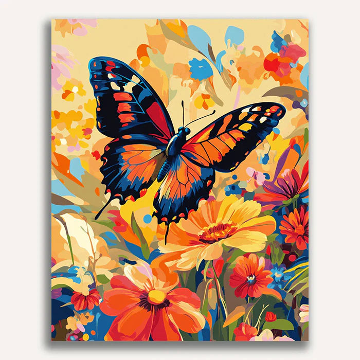 Fluttering Blooms Paint by Numbers #38