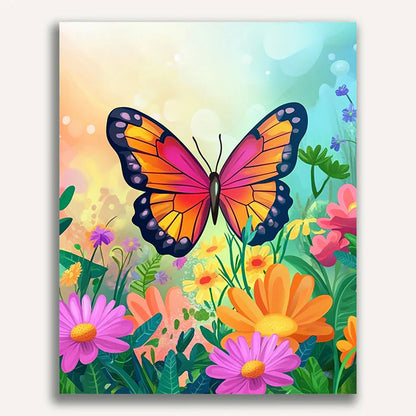 Fluttering Blooms Paint by Numbers #28