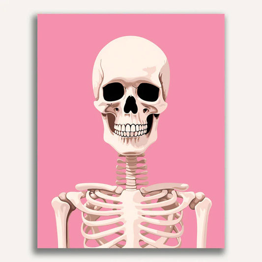 Blushing skull Paint by Numbers