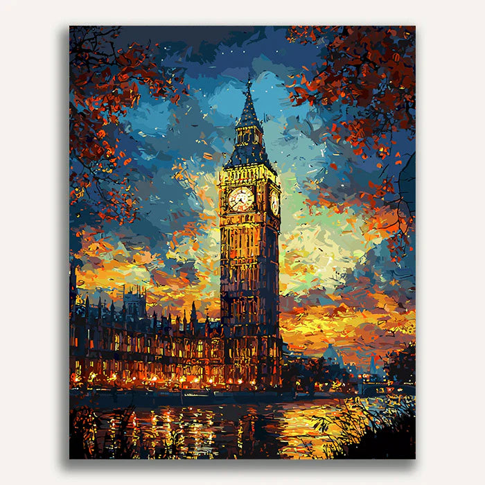 Big Ben at night Paint by Numbers