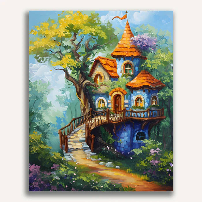 Castle in the Woods Paint by Numbers