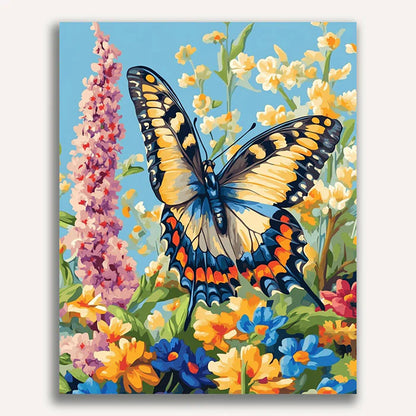 Fluttering Blooms Paint by Numbers #24