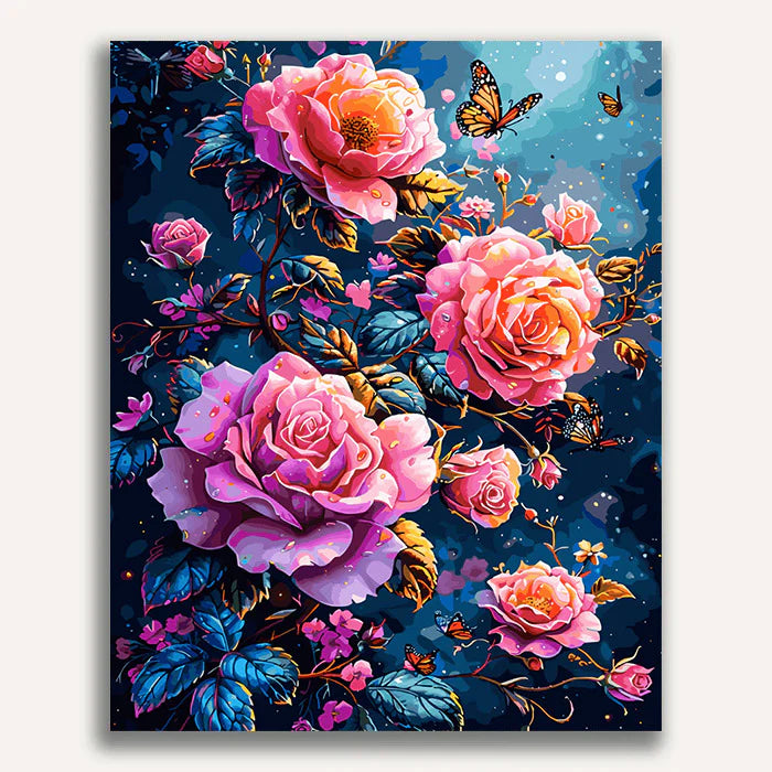 Flores de colores: pintura por números n.° 20 