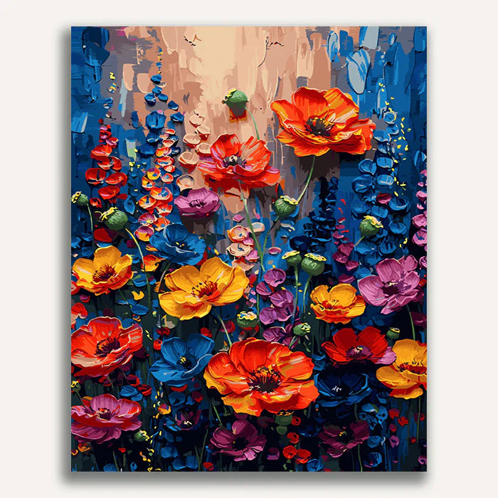 Flores de colores: pintura por números n.° 20 