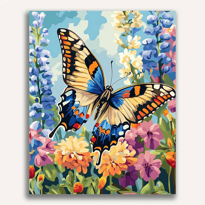 Fluttering Blooms Paint by Numbers #23