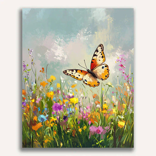 Fluttering Blooms Paint by Numbers #20