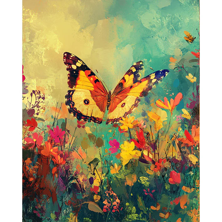 Fluttering Blooms Paint by Numbers #26