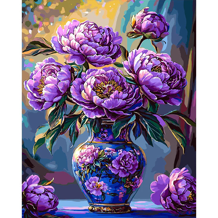 Purple Vase  Paint by Numbers