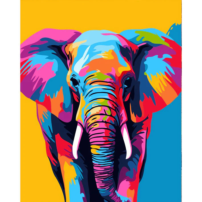 Colorful Elephants Paint by Numbers