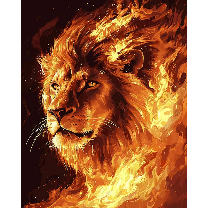 Burning Lion Paint by Numbers