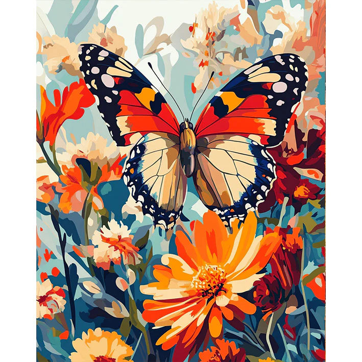 Fluttering Blooms Paint by Numbers #25