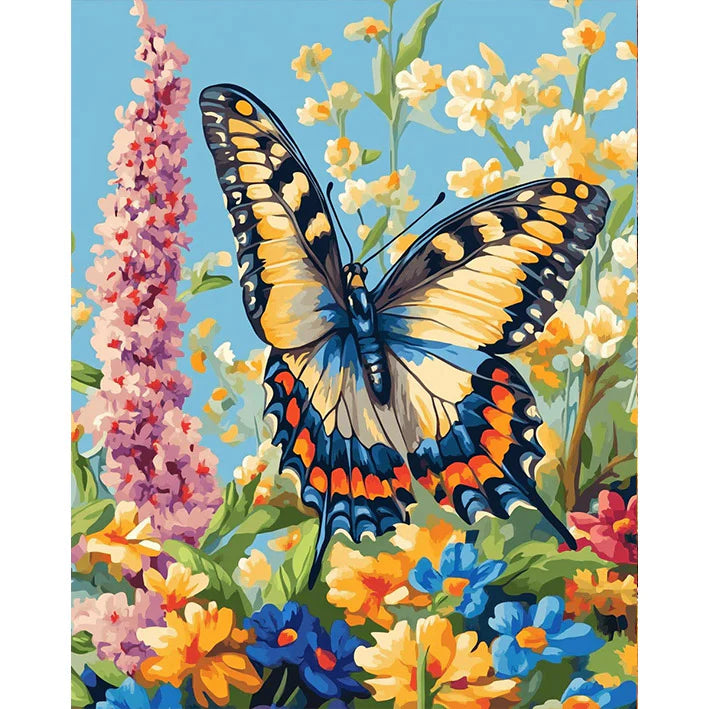 Fluttering Blooms Paint by Numbers #24