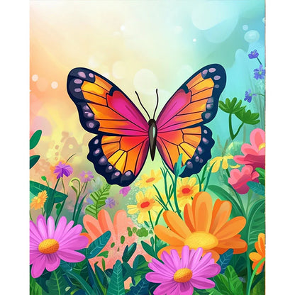 Fluttering Blooms Paint by Numbers #28