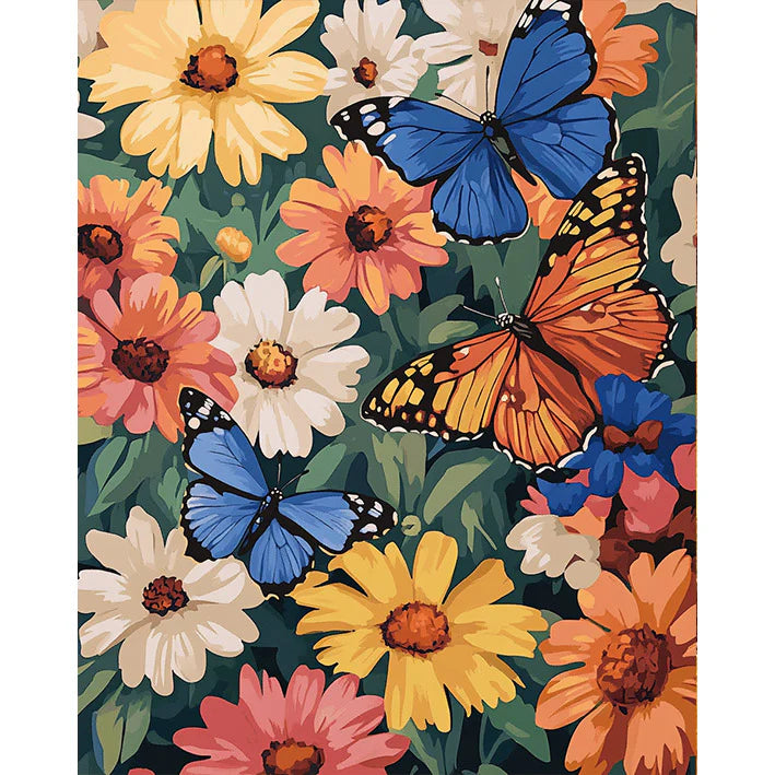 Fluttering Blooms Paint by Numbers #47