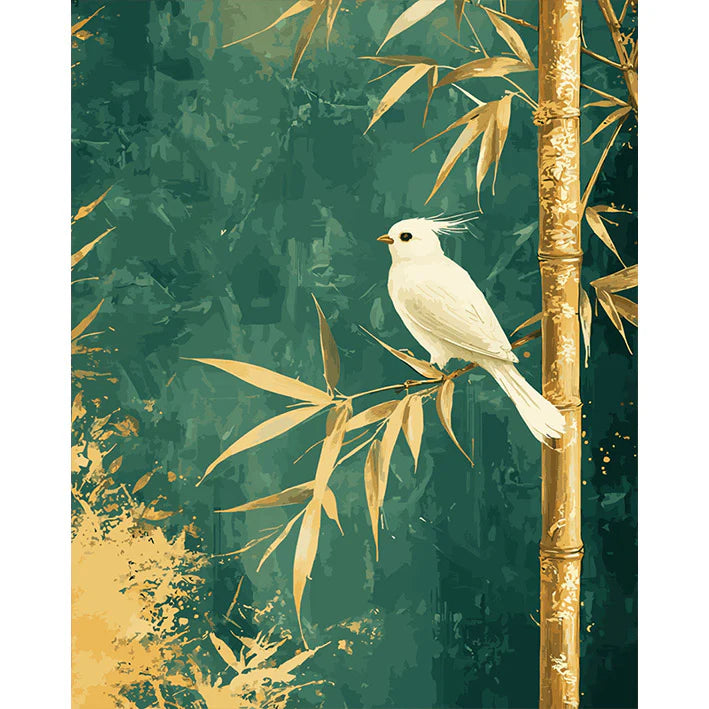 Parrot on Bamboo Paint by Numbers