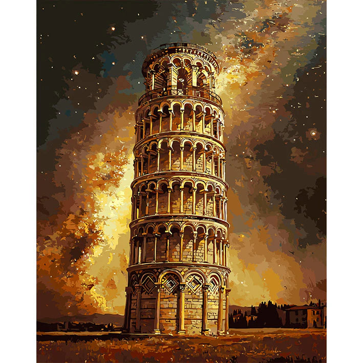 Leaning Tower of Pisa Paint by Numbers