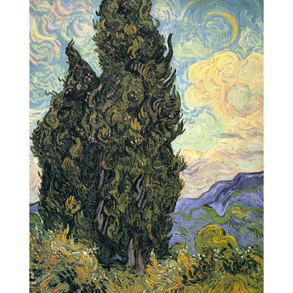 Cypresses by Vincent Van Gogh Paint by Numbers