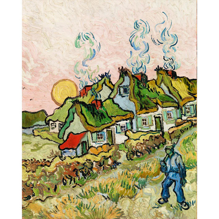 Houses and Figure by Vincent Van Gogh Paint by Numbers