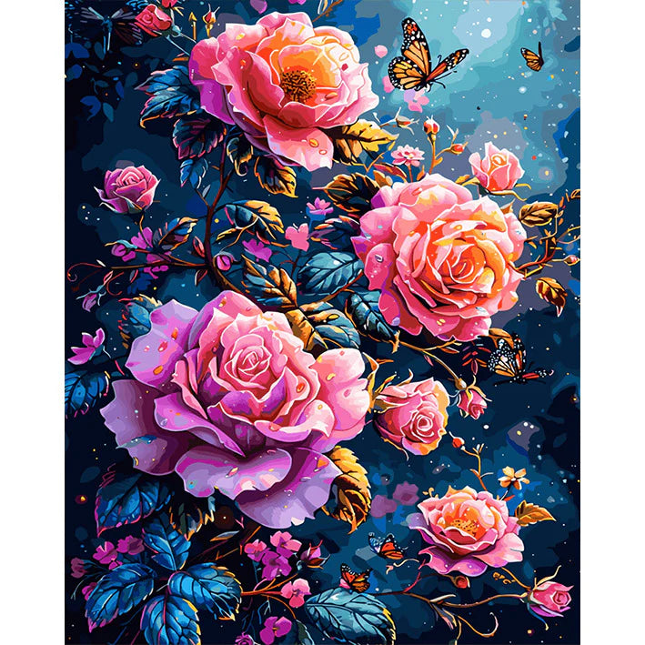 Flores de colores: pintura por números n.° 20 