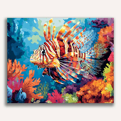 Lionfish and Coral Paint by Numbers