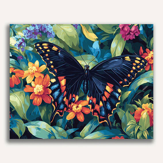 Fluttering Blooms Paint by Numbers #17