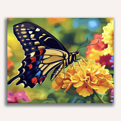 Fluttering Blooms Paint by Numbers #45