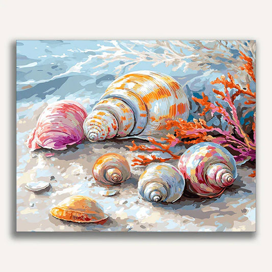 Snail on the Beach Paint by Numbers