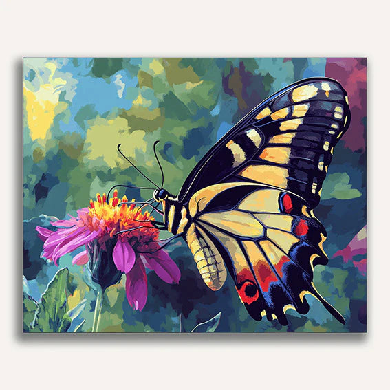 Fluttering Blooms Paint by Numbers #44