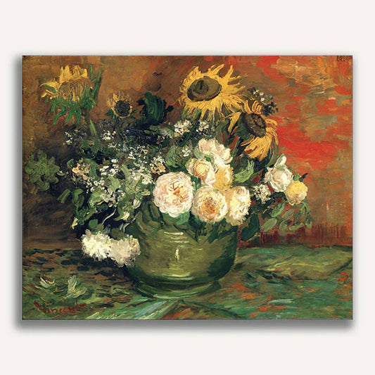 Flores de colores: pintura por números n.° 1 