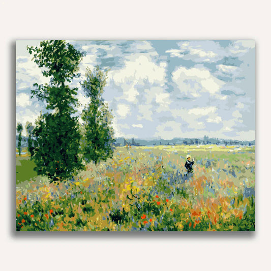 Monet-Poppy Field Paint by Numbers