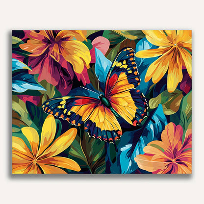 Fluttering Blooms Paint by Numbers #03