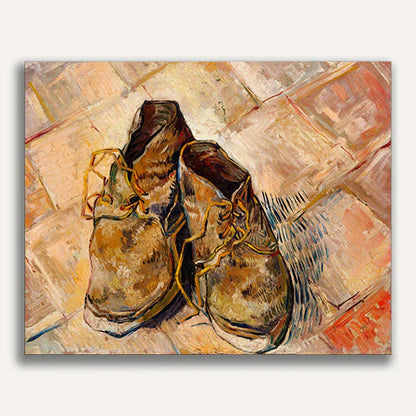 Shoes by Vincent Van Gogh Paint by Numbers