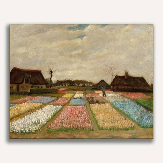 Bulb Fields by Vincent Van Gogh Paint by Numbers