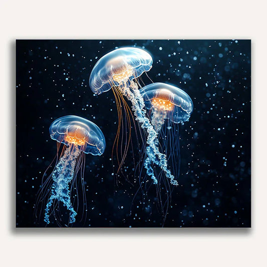 Jellyfish and Luminescent Plankton Paint by Numbers