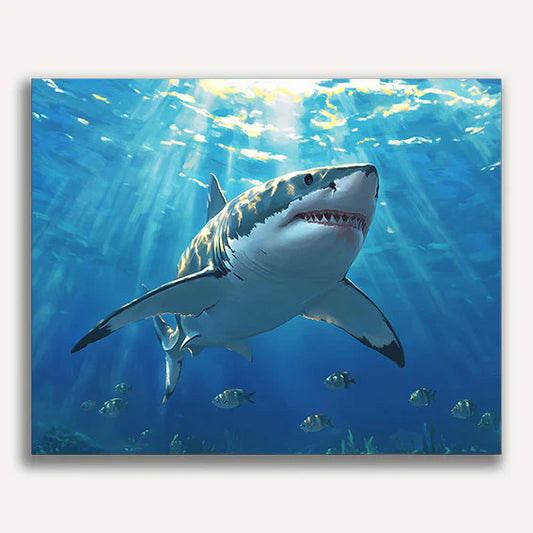 Shark in Crystal Waters Paint by Numbers