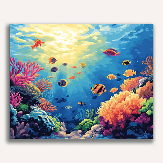 Coral Reef at Sunrise Paint by Numbers