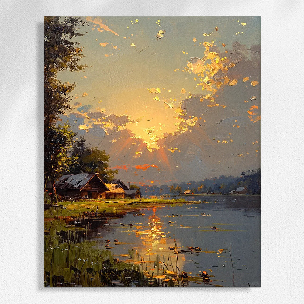 Sunset by the sea